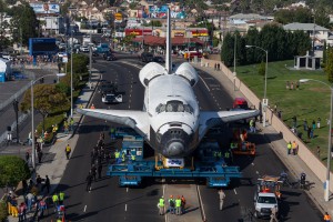 Los Angeles IBEW/NECA labor organizations space shuttle Endeavor PR event marketing